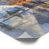 Louvre Museum Parijs Kunst Poster (Hoek)