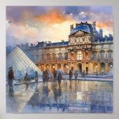 Louvre Museum Parijs Kunst Poster (Voorkant)