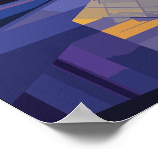 Louvre museum Reisposter Fotografie Print (Hoek)