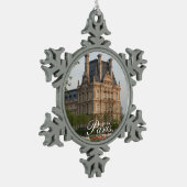 Louvre Museum Tin Sneeuwvlok Ornament (Links)