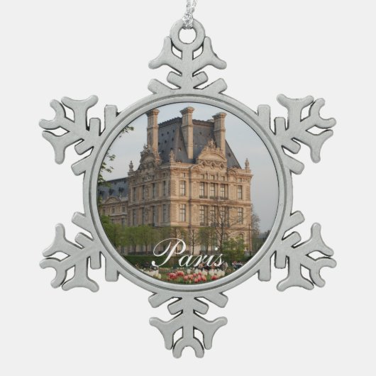 Louvre Museum Tin Sneeuwvlok Ornament (Voorkant)