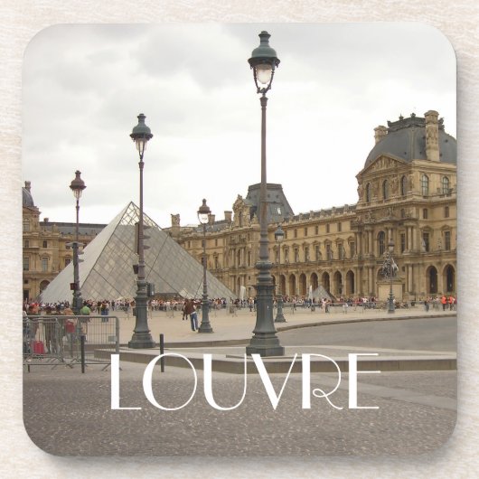 Louvre. Parijs, Frankrijk Bier Onderzetter (Voorkant)