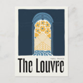 Louvre Paris France abstracte reizen bloemsierkuns Briefkaart (Voorkant)