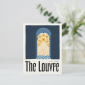 Louvre Paris France abstracte reizen bloemsierkuns Briefkaart (Staand voorkant)