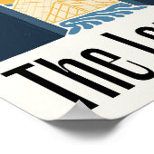 Louvre Paris France abstracte reizen bloemsierkuns Poster (Hoek)