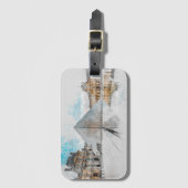 Louvre Paris, Frankrijk Bagagelabel (Voorkant (verticaal))