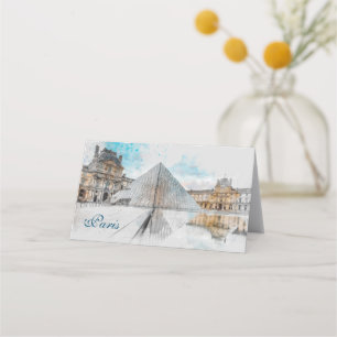 Louvre Paris, Frankrijk Plaatskaartje