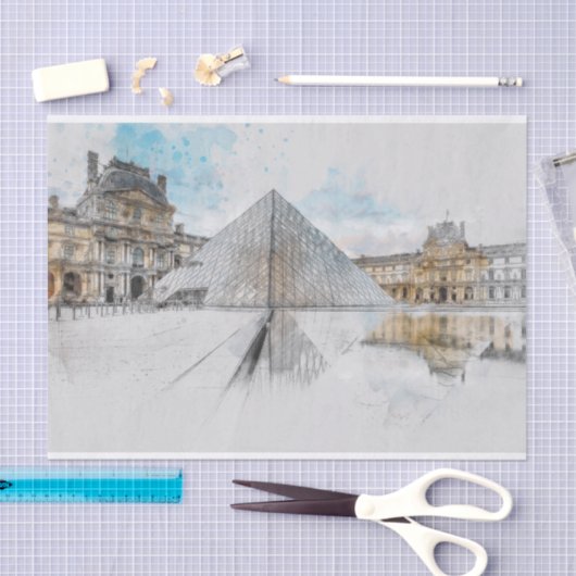 Louvre Paris, Frankrijk Tissuepapier (Craft)