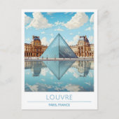 Louvre Paris Frankrijk Vintage Travel Briefkaart (Voorkant)