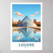 Louvre Paris Reisprint Poster (Voorkant)