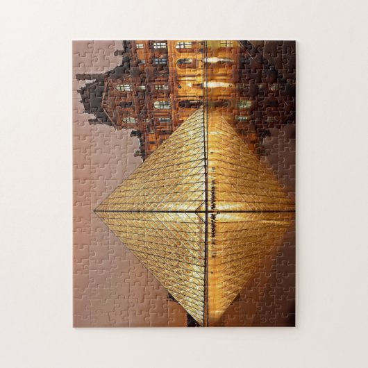 Louvre piramide Parijs museum Legpuzzel (Verticaal)