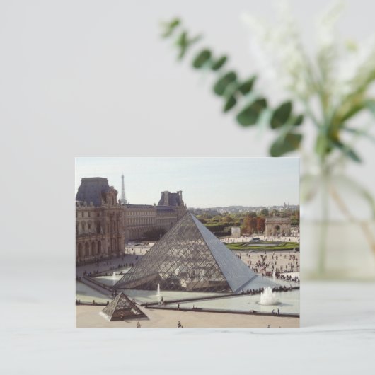 Louvre Pyramid Briefkaart (Staand voorkant)