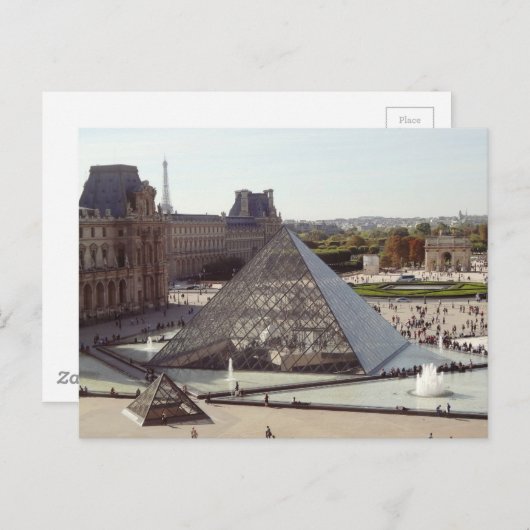 Louvre Pyramid Briefkaart (Voorkant / Achterkant)