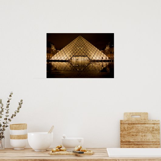 Louvre Pyramid Poster (Keuken)