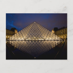 Louvre Pyramid van architect I.M. Pei bij Briefkaart