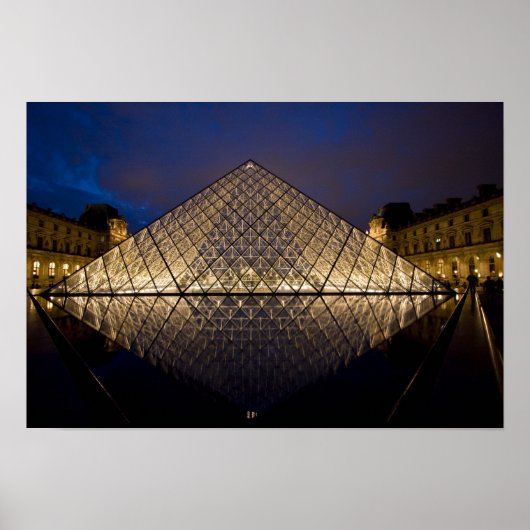 Louvre Pyramid van architect I.M. Pei bij Poster (Voorkant)