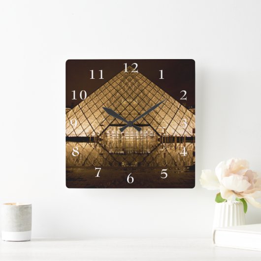 Louvre Pyramids Vierkante Klok (Huis)