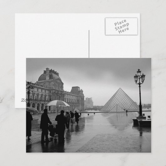 Louvre Romantisch mooi Briefkaart (Voorkant / Achterkant)