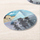 Louvre Ronde papieren Onderzetters (Set van 6) (Gebogen)