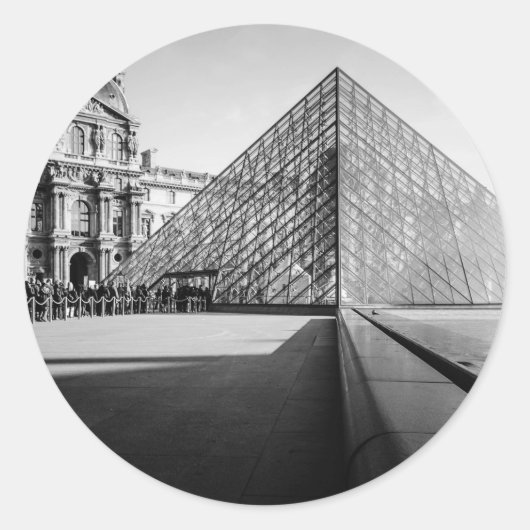 Louvre Ronde Sticker (Voorkant)