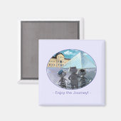Louvre Square Magnet 2 inch - Geniet (Voorkant / Achterkant)