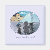 Louvre Square Magnet 2 inch - Geniet (Voorkant)