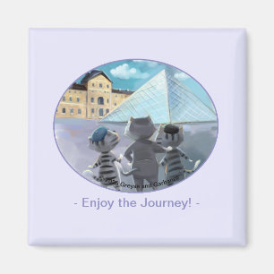 Louvre Square Magnet 2 inch - Geniet