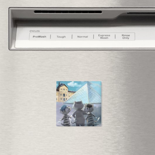 Louvre Vierkante Magneet 2 inch (Insitu (Vaatwasser))