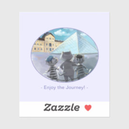 Louvre Vinyl Sticker - Geniet (verschillende maten