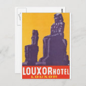 Louxor Hotel Vintage Travel Poster Briefkaart (Voorkant / Achterkant)