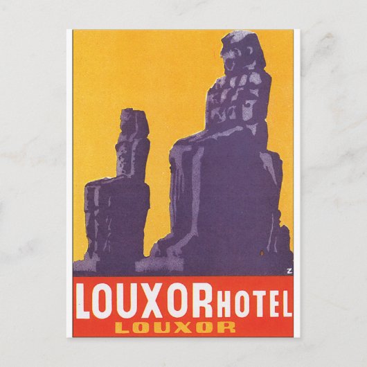 Louxor Hotel Vintage Travel Poster Briefkaart (Voorkant)