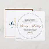 Lova Ahava in gouden joodse trouwkaart Kaart (Voorkant / Achterkant)