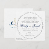 Lova Ahava Joodse Trouw Uitnodiging (Voorkant / Achterkant)