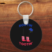 Lovable Cowboy Cat, Rootin Tootin Cat Sleutelhanger (Voorkant)
