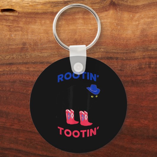 Lovable Cowboy Cat, Rootin Tootin Cat Sleutelhanger (Voorkant)