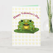 Lovable Frog Happy Valentine's Day Kaart (Voorkant)