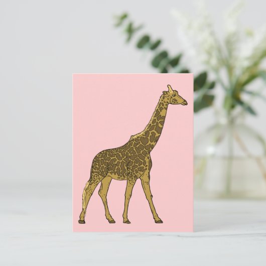 Lovable Giraffe Briefkaart (Staand voorkant)