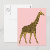 Lovable Giraffe Briefkaart (Voorkant / Achterkant)