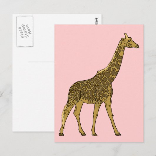 Lovable Giraffe Briefkaart (Voorkant / Achterkant)