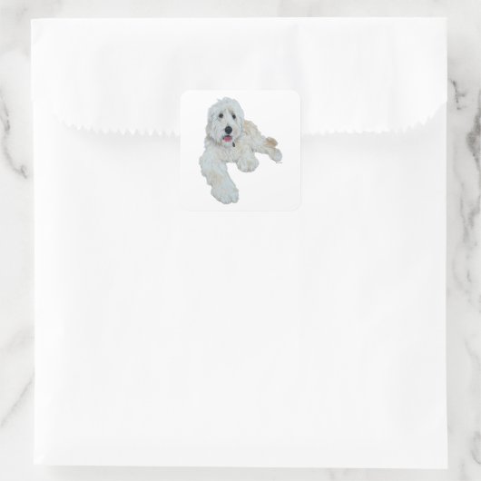 Lovable Goldendole Vierkante Sticker (Tas)