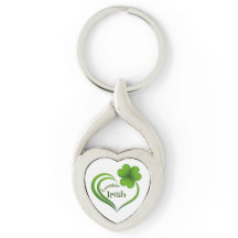 Lovable Irish Heart Shape Sleutelhanger