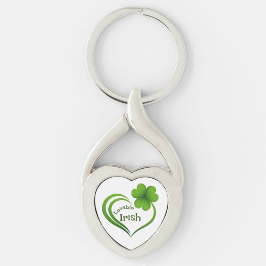 Lovable Irish Heart Shape Sleutelhanger (Voorkant)