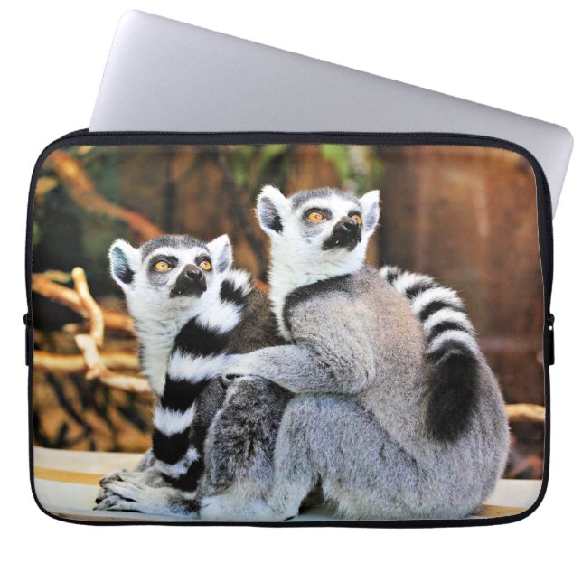 Lovable Lemurs Laptop Sleeve (Voorkant)