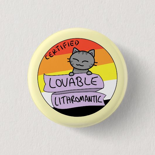Lovable Lithromantic Ronde Button 3,2 Cm (Voorkant)