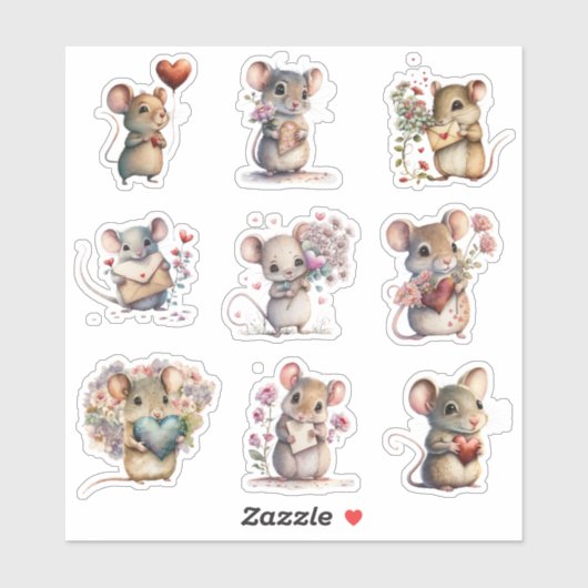 Lovable Mice Sticker (Vel)