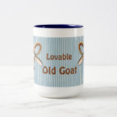 Lovable Old Goat - Aanpassen Tweekleurige Koffiemok (Center)
