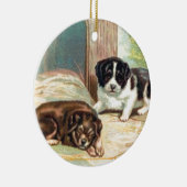 "Lovable Puppy Ornament" Keramisch Ornament (Rechts)