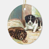 "Lovable Puppy Ornament" Keramisch Ornament (Links)