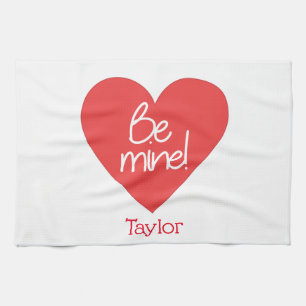 Lovable Red Heart Be Mine Theedoek