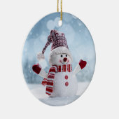 Lovable Snowman Keramisch Ornament (Rechts)